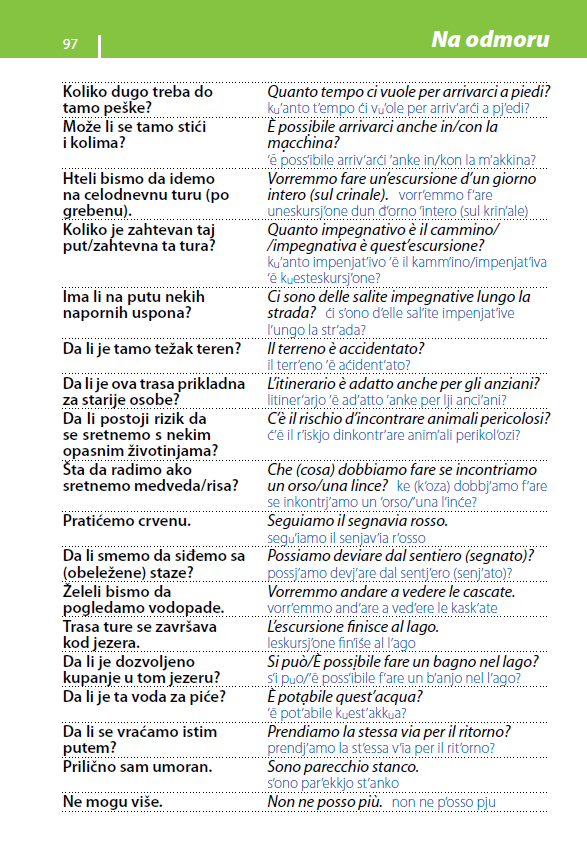 Italijanski – priručnik za konverzaciju, 2. izdanje
