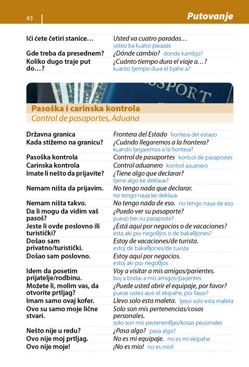 Španski – priručnik za konverzaciju, 3.&nbsp;izdanje